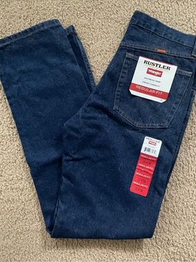 Wrangler Navy Straight Leg Jeans